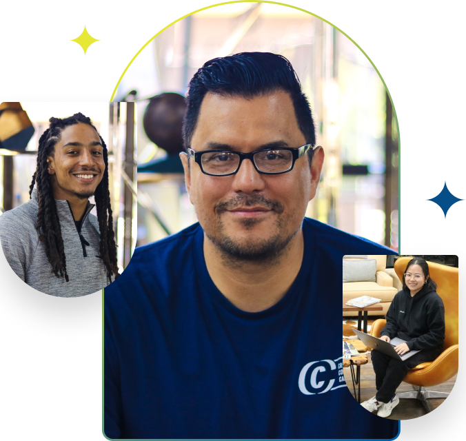 Pictures of graduates and instructors